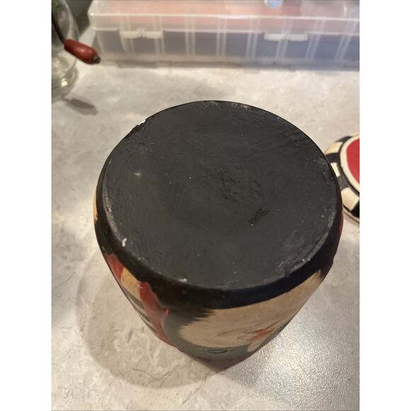 Vintage Wooden Hand Carved Hand Painted Trinket Box 6x4” - Picture 8 of 8